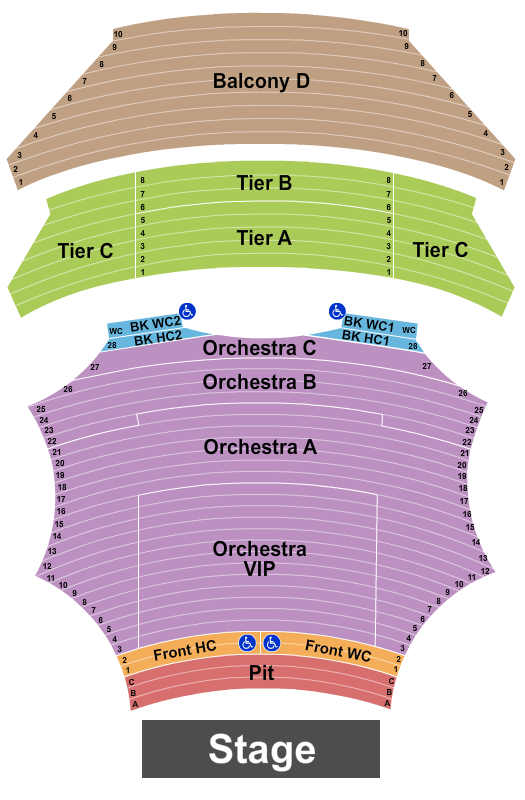 ASU Gammage Sound of Music Seating Chart